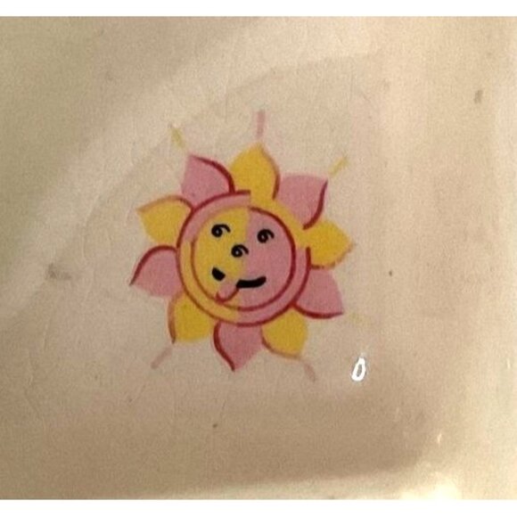 ATQ CHILDS PLATE CIRCA 1920s WARMING DISH NURSERY RHYME PORCELAIN DIVIDED - Picture 3 of 5